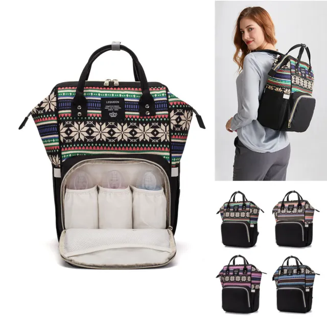 Diaper Bag Backpack Multi-Function Waterproof Baby Traveling Bags 050 Snowflake