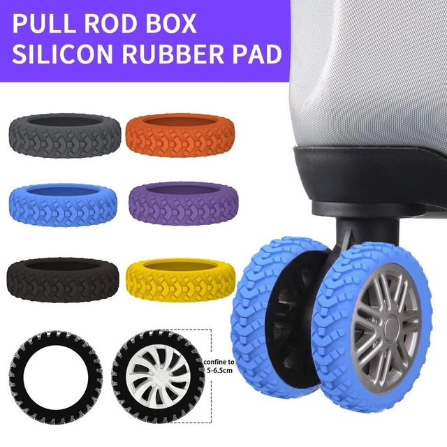 8PCS/Set with Silent Sound Suitcase Wheels Protection Cover Luggage