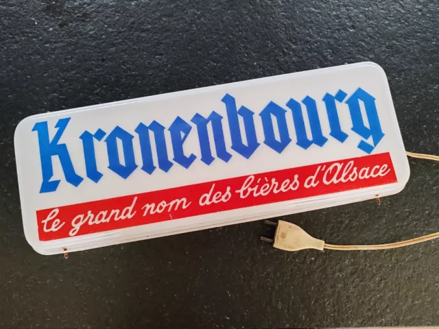 Rare enseigne lumineuse bière Kronenbourg