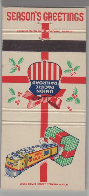 Matchbook Cover - Railroad - Union Pacific Railroad Season's Greetings