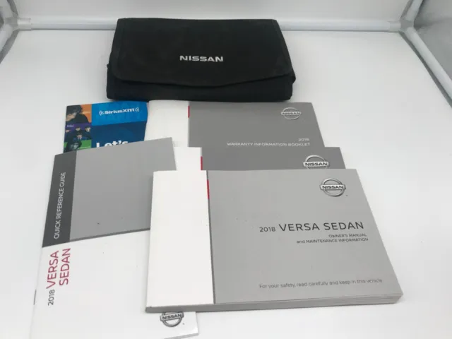 2018 Nissan Versa Sedan Owners Manual Set With Case OEM OM00447