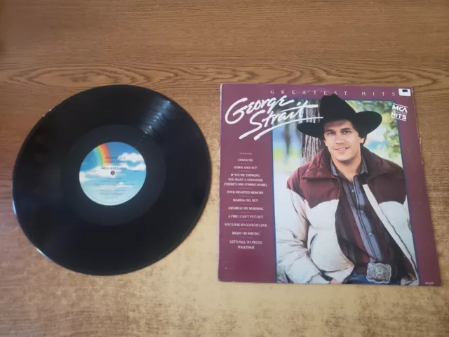 SIGNED VALIDATED 1980s EXCELLENT George Strait – Greatest Hits 5567 LP33