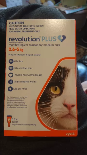 Revolution Plus For Medium Cats 2.6-5kg 6 Pack