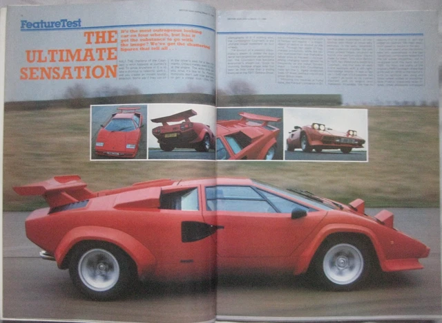 MOTOR MAGAZINE 17/3/1984 featuring Lamborghini Countach road test ...