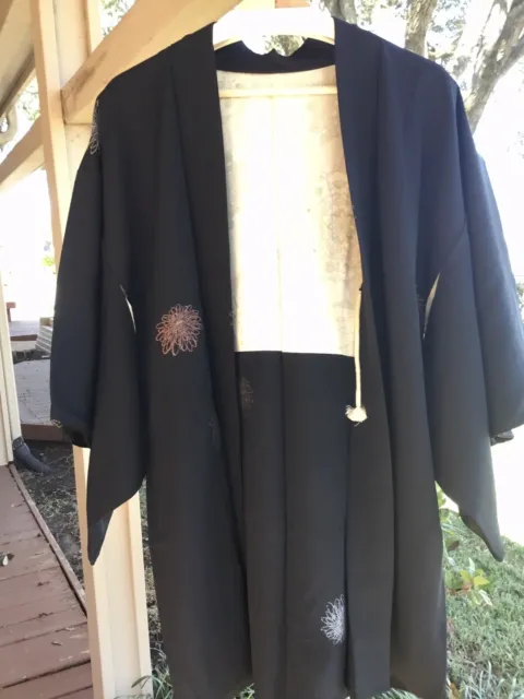 Japanese silk kimono jacket Haori