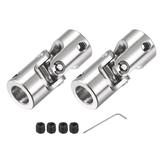 2pcs Rotating Cross Joint Shaft Clutch 5mm to 8mm Internal Length L35 x D14