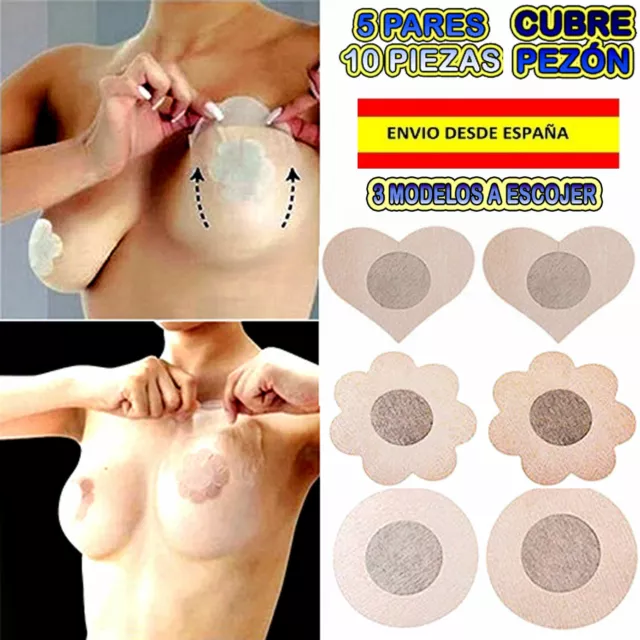 Cubre Pezón Cómodo Discreto Nipple Cover 5 Pares Topless Sujetador Brassier Moda