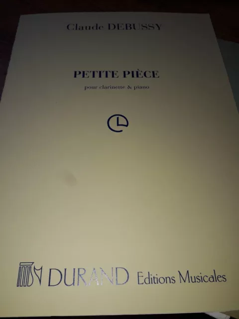 Claude Debussy Petite pièce pour clarinette et piano