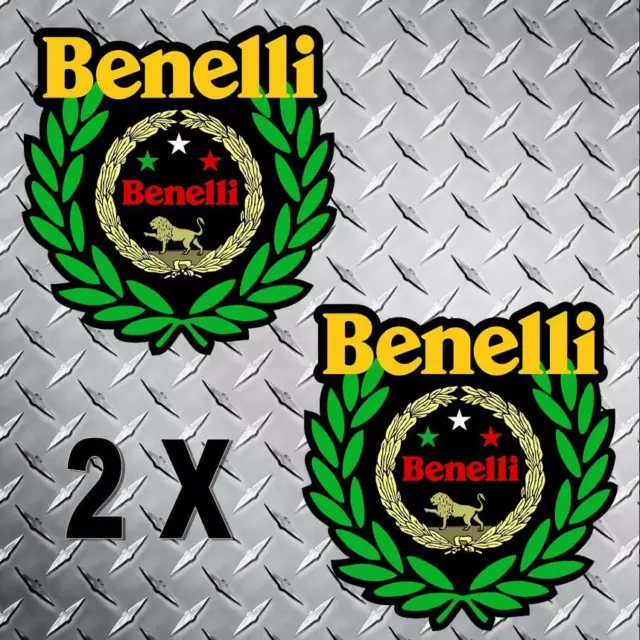 2x Adhesivo BENELLI VINTAGE 8 cm. Decal Sticker Colis, Autocollant, Pegatina