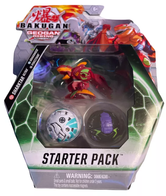 Bakugan GEOGAN RISING Starter Pack SHARKTAR DRAGONOID DARKUS PINCITAUR