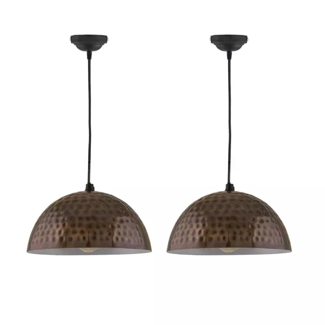 2 Vintage Industrial Pendant Light Ceiling Lamp Farmhouse Barn Hanging Fixture