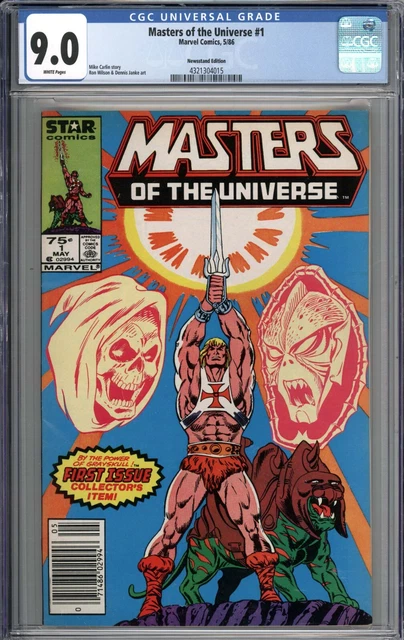 Masters of the Universe #1 CGC 9.0 VF/NM RARE Newsstand Variant 1986 WHITE PAGES