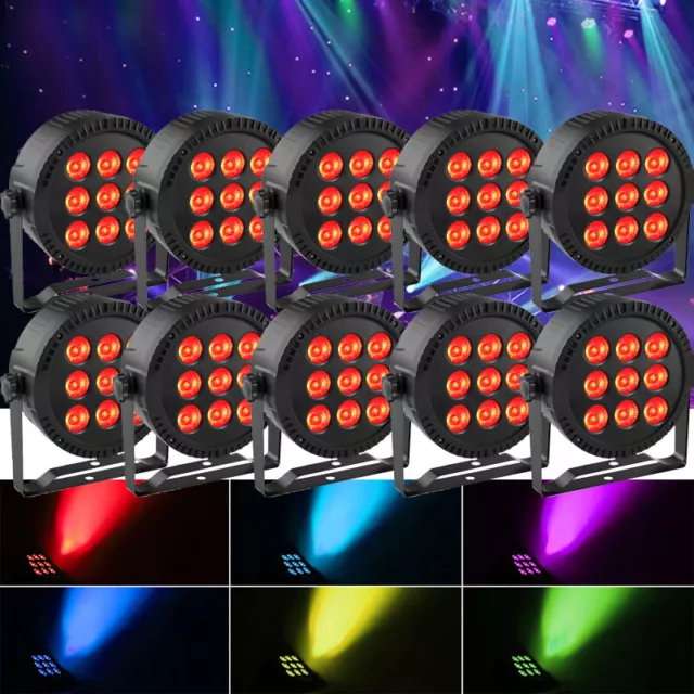 Par Can Light RGBW 9 LED Stage Beam Lights 135W DMX DJ Concert Party Lighting