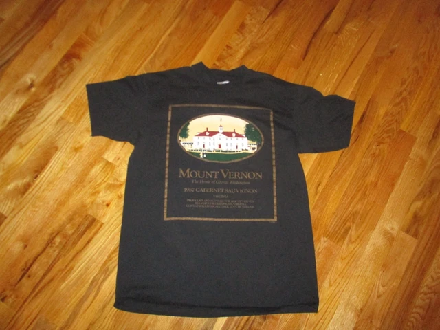 Vtg Single Stitch Mount Vernon Washington 87 Cabernet Sauvignon Wine T Shirt L
