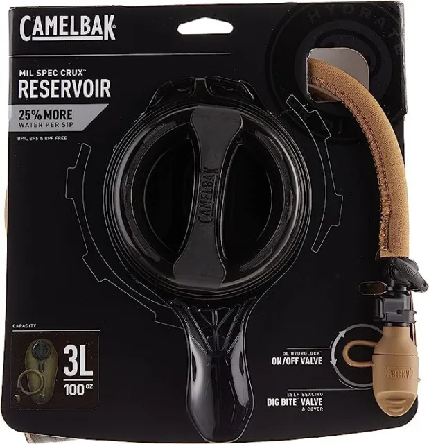 CamelBak Mil-Spec Crux 3L Long Accessoire Réservoir - Brun -hydrolock 2