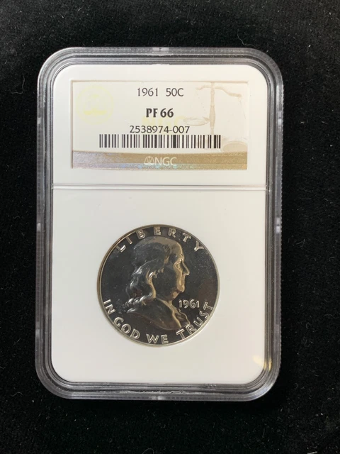 1961 Franklin Half Dollar 50C NGC PF 66 (BN57)