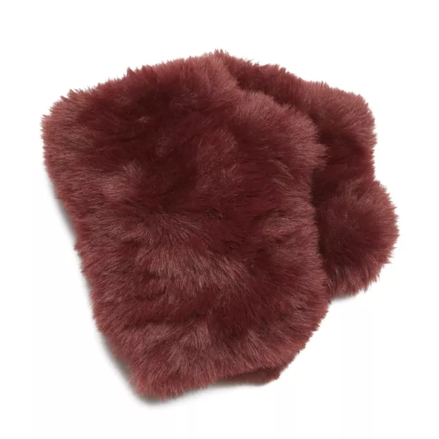 MSRP $35 Steve Madden Women Faux Fur Knitted Mittens Red Size One Size
