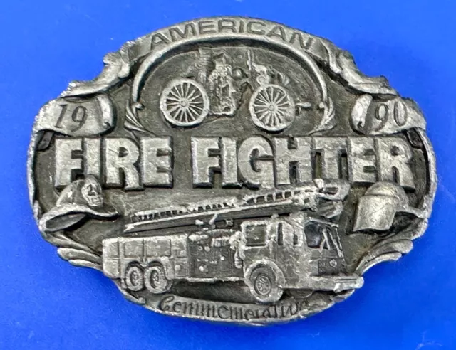 American Fire Fighter Commemorative Hook & Latter Arroyo Grande belt buckle