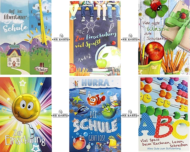 EINSCHULUNG KARTE SCHULANFANG Einschulungskarte mit Spruch Geschenk 