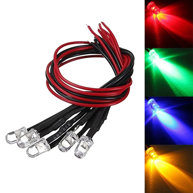 50 PCS Bulb Lamp DIY Car Prewired Light Bulb Lamp Car Toys