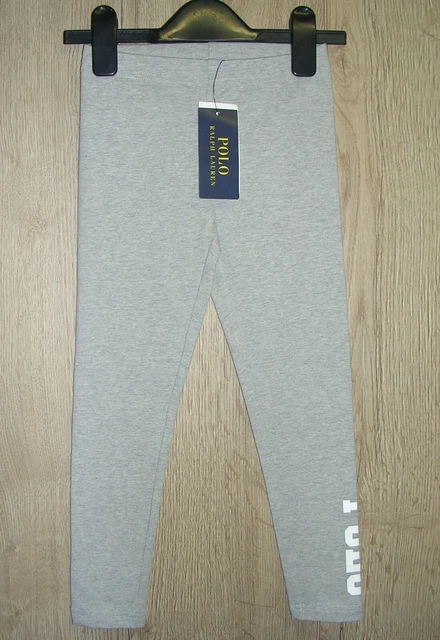 Leggings in maglia grigia Ralph Lauren Polo Ragazze Età 5 110 cm NUOVI