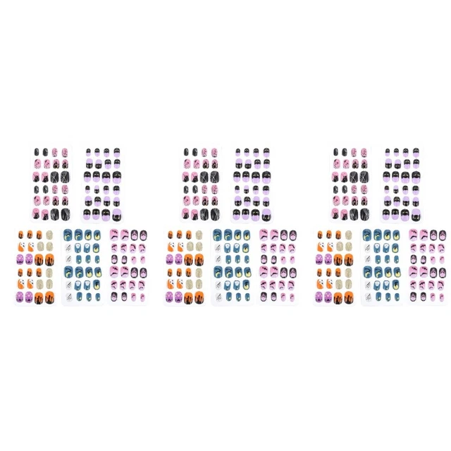360 piezas Pegatina Novedad Halloween Envoltura de uñas completa