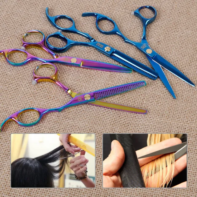 2pcs 5.5" Pro Hair Cutting & Thinning Scissors Salon Barbers HairDressing Shears