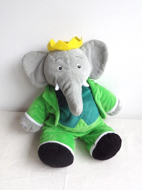 Babar Badou Lansay 40 cm Peluche Bouillotte Doudou