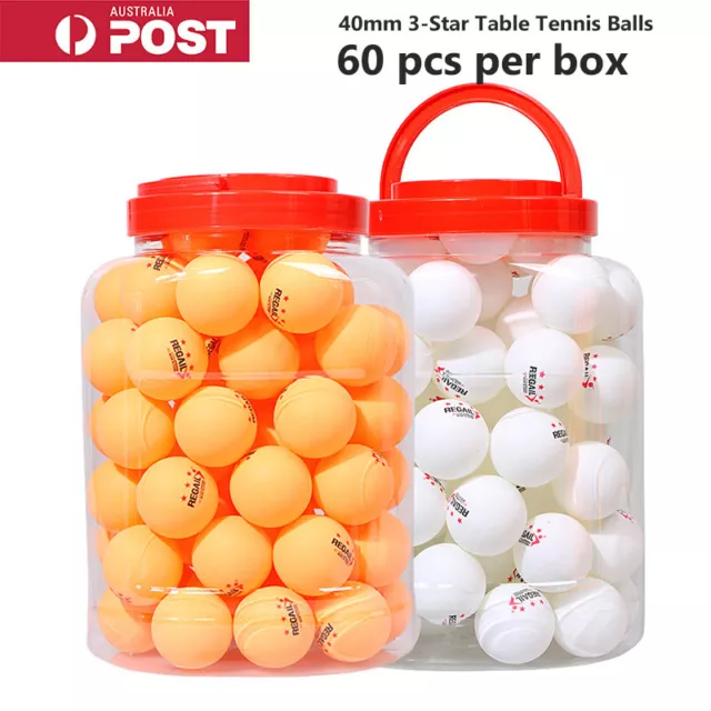 60 x 40mm 3-Star Table Tennis Balls Ping Pong Training Ball Amateur Professional