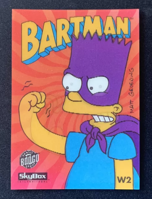 1994 SkyBox Bongo The Simpsons Series 2 Wiggle Insert Card #W2 Bartman