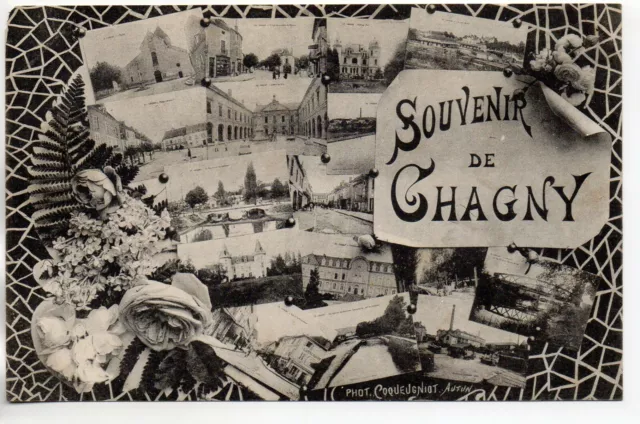 CHAGNY - Saone & Loire - CPA 71 - Souvenir de Chagny Carte multi vues