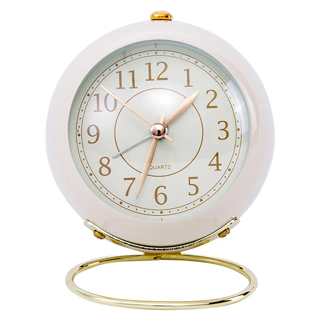 A/A Enouk - Reloj despertador analógico con luz de noche para niños