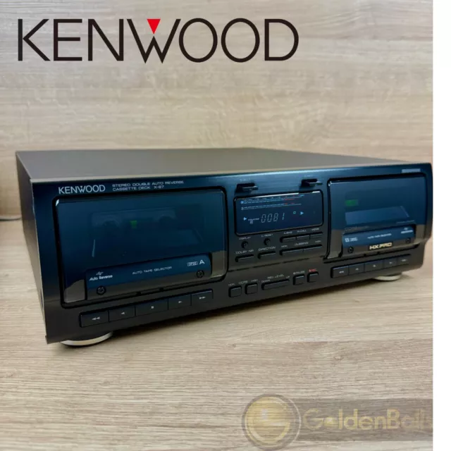 Kenwood Stereo X-87 Twin Dual Cassette Tape Deck Lettore HiFi Separato IN PERFETTE CONDIZIONI GWO