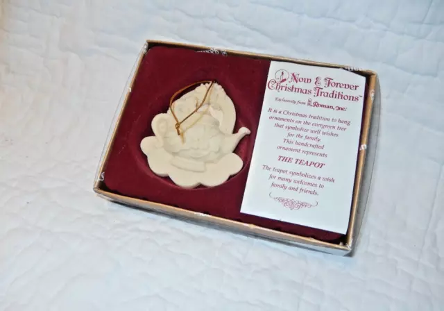 Now and Forever Christmas Traditions Ornament THE TEAPOT - Roman Inc. 1995