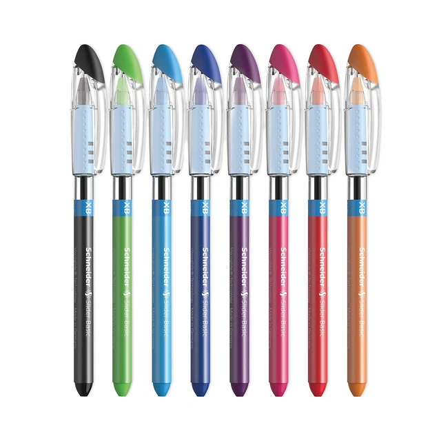 Schneider Slider Basic Ballpoint Pen Extra Broad Point Assorted Inks 8/Pack