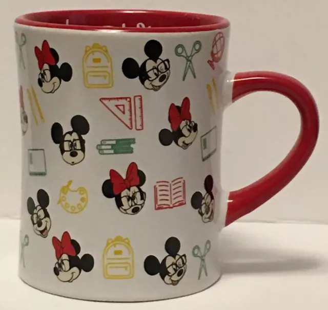 Disney Mickey & Minnie Mouse Mug Best Teacher Ever! Ceramic Coffee Cup 16 oz