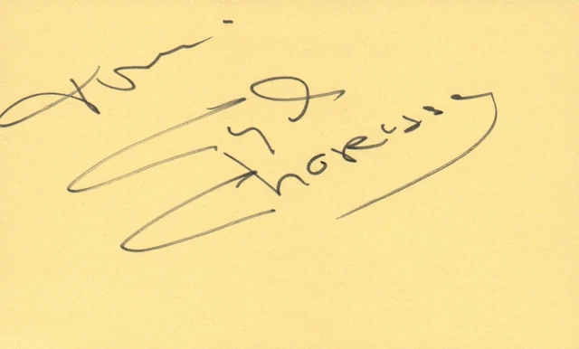 Cyd Charisse Actress 1976 That's Entertainment TV Autographed Signed Index Card