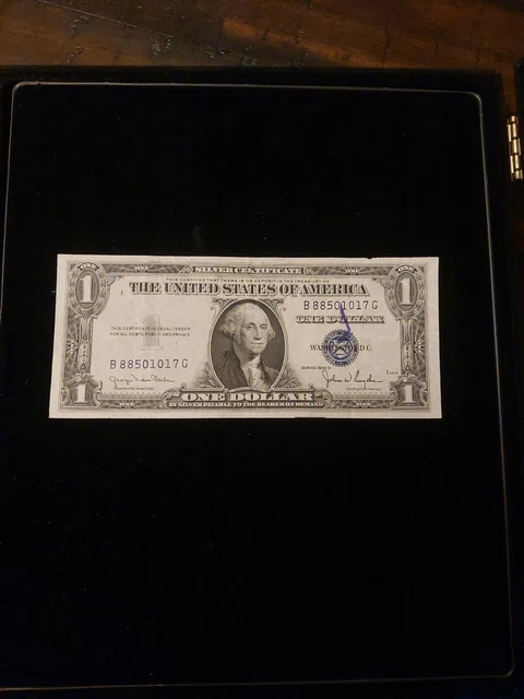 $1 1935-D  B/G Block Blue Seal Silver Certificate Choice Wide Blue Seal