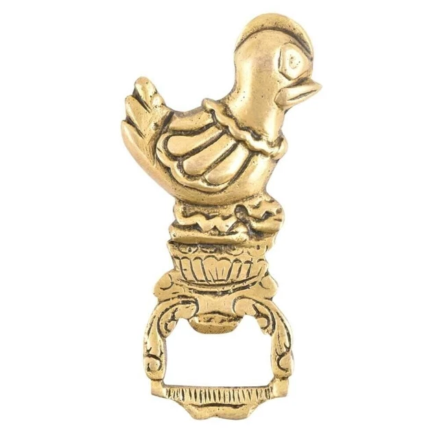 Handmade Brass Small Cock Design Bottle Opener Beer Soda Wine Cork Cap Golden