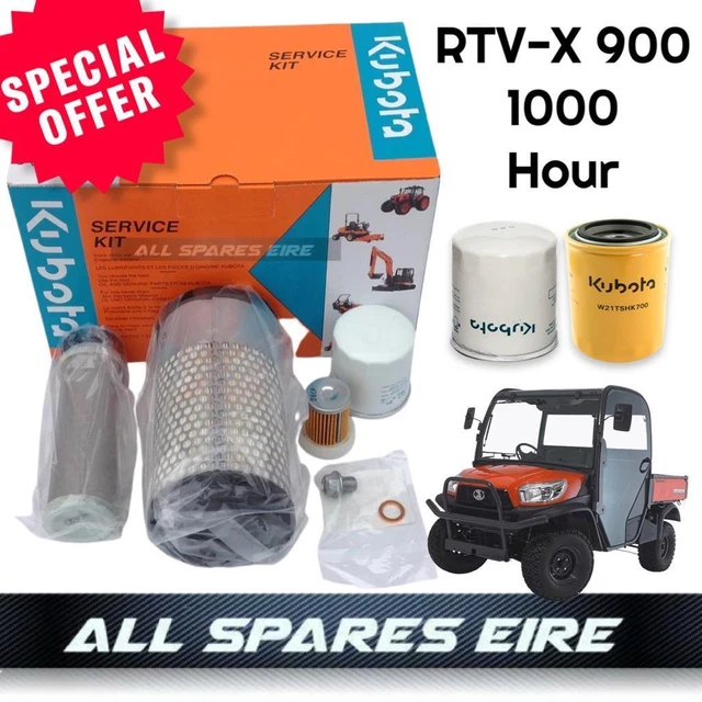 GENUINE KUBOTA RTVX 900 1000Hr Service Kit Inc Air Oil Fuel Filters