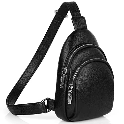 Small Sling Bag for Women - Trendy Crossbody Fanny Pack Vegan Leather Chest
