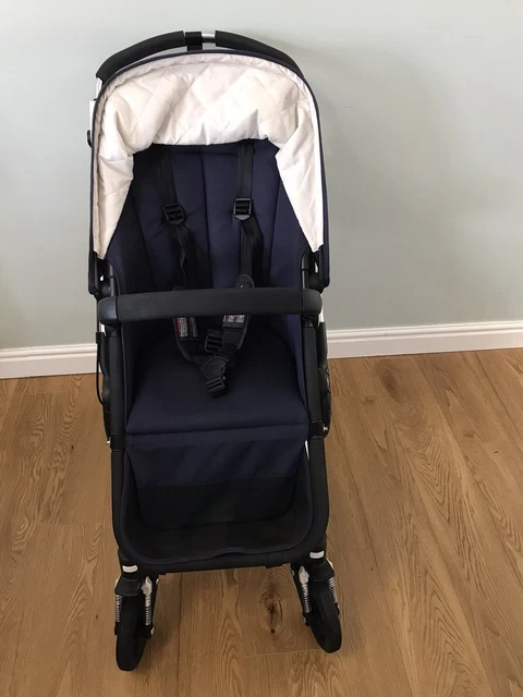 BUGABOO CAMELEON 3 Buggy Navy Hood With Carrycot Raincover 190.00