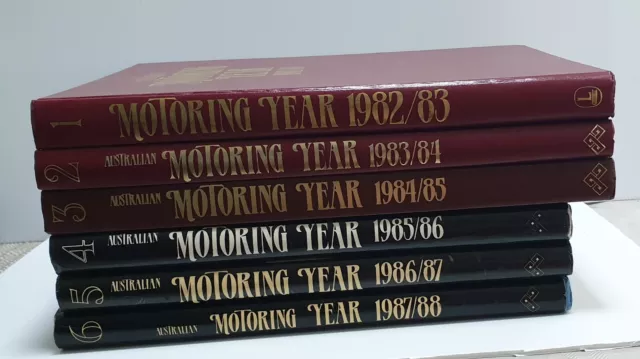 6 x Australian Motoring Year 1, 2, 3, 4, 5 & 6 (1982-1988 inclusive) Hardcover