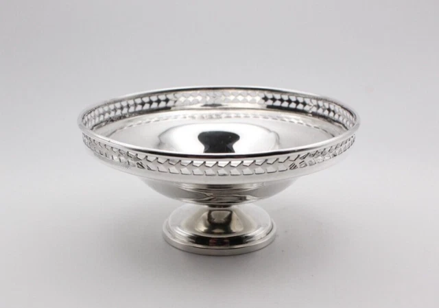 A Pedestal Sterling Silver Bon Bon Dish Birmingham 1923 by Adie Brothers.