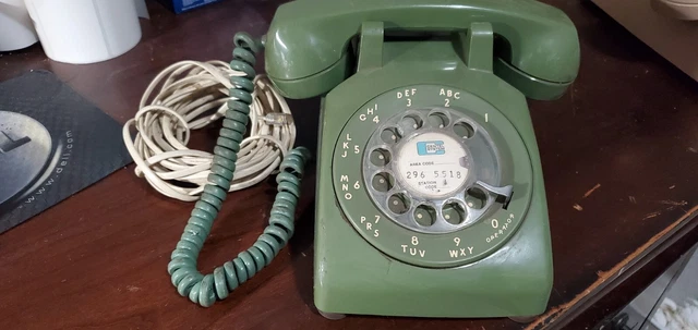 Teléfono vintage Stromberg Carlson esfera giratoria verde de 1971