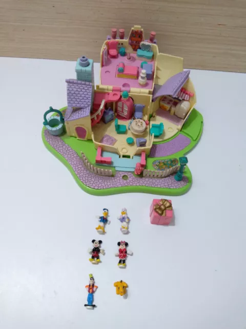 FUNZIONA COMPLETO POLLY POCKET Minnie Mouse Surprise Party House '95 Bluebird