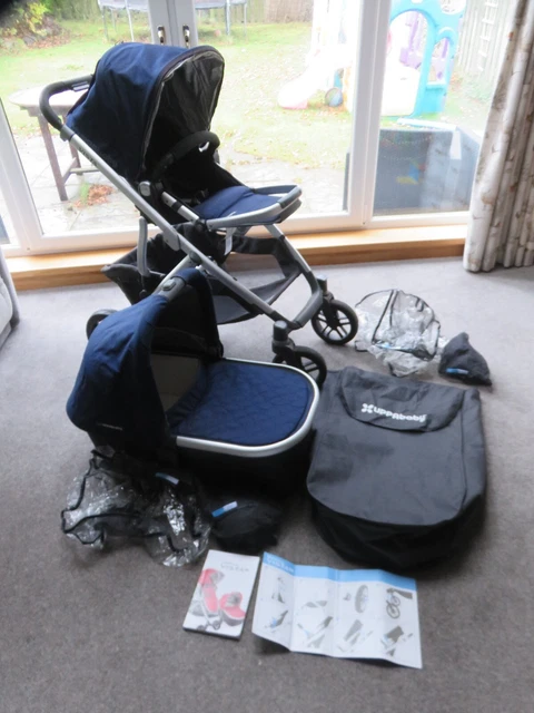 UPPAbaby Vista V1 (2015-2020 model) Navy Pram Carrycot Pushchair Buggy VGUC