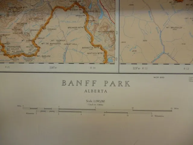 Topographische Karte: Surveys and Mapping Branch - Canada: Banff Park (Alberta)
