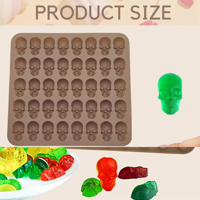 Cake Mould Cookie Mold Chocolate Candy Ice Tray Halloween Silicone Skull Gummies