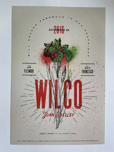 Wilco Concert Poster 2016 F-1422 Fillmore